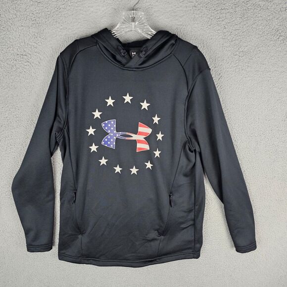 Mens Under Armour Freedom Tech Terry Hoodie 1323105 Size Medium - Picture 1 of 10